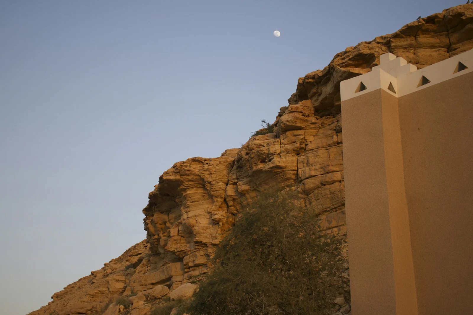 Traditional architecture and sandstone cliffs in Diriyah